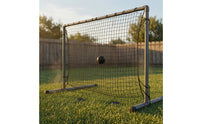 Black Soccer Rebound Net Woven Grid Replacement Rebound Net Rope-Edged Sports Gear Reinforced Edging