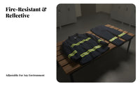 5 Pieces 02 Design Firefighter Suit Fire Resistant 5 Piece Firefighter Uniform Set Sturdy Retardant Assistance Suit for Firefighting, Accident Sites