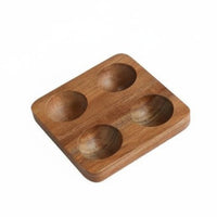 Acacia Wood Egg Tray Handmade Acacia Wood Egg Rack Hand Polished for Kitchen