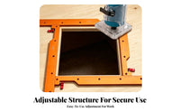 Square-Hole Routing Guide Fixed Clamps Trim Router Jig Anodized Metal Square-Hole Cutting Guide