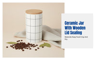 Nordic Ceramic Storage Jar, Round Sealed Container, Large Capacity, with Lid
