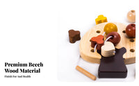 Tree Bead Threading Toy Hand-Eye Coordination Wooden Threading Toy Educational Lacing Bead Set