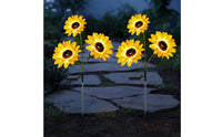 Solar Floral Disc Light Automatic switch/Off LED Floral Disc Stake Lamp Easy Installation Decorative Flower Pathway Light for Yard