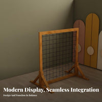 Floor Standing Grid Display Multi-Functional Floor Standing Mesh Display Stand Display Versatile Freestanding Wire Grid Stand for Schools, Classrooms