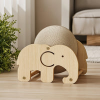 Interactive Cat Scratching Toy Stable Scratcher with Wooden Solid Frame Scratcher Toy Natural for Kittens