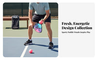 Non-Slip Handle Pickleball Paddle Set Comfortable Grip Fiberglass Pickleball Paddle Enlarged Sweet Area for Beginners, Men, Outdoor, Indoor