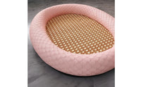 Breathable Cooling Mat with Cushioned Rim Comfortable Bamboo Pet Bed Soft Cooling Pad Long-Lasting for Cats, Summer