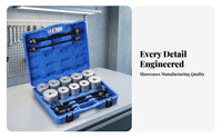 27 Pieces Metal Auto Maintenance Gear Adapter Sleeves Bushing Removal Tool Kit Press and Pull Sleeve Kit