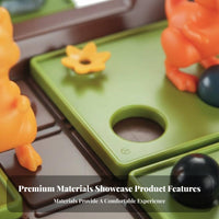 Logical Reasoning Training Dinosaur Reasoning Board Game Educational Dinosaur Sliding Brain-Teaser Parent-Child Interaction for Children