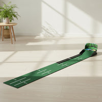 Golf Putting Mat with Ball Return Realistic Putting Mat with Ball Return Distance Markers for Golfers