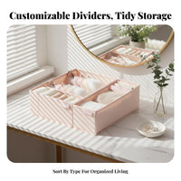 Adjustable Dividers Underwear Divider Box Space Saving Multi-Compartment Organizer foldable Household Storage Stackable Design for Adults, householders, Parents, Drawer, Bedroom, Chest of drawers