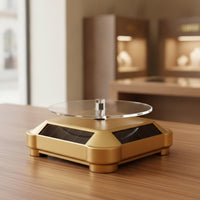 360-Degree Rotating Display Stand Countertop Solar Display Stand Compact Solar Turntable Motorized for Collectors