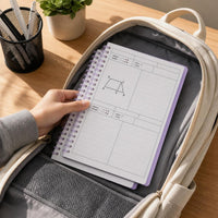 Deli B5/A4 Detachable Error Correction Notebook for Students, 360/240 Pages, for Math, English, Chinese