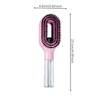 Dense Bristles Spray Hair Comb Transparent Handle Detachable Bottle Comb Handheld Misting Hair Brush Retail Box Packaging