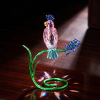 Tabletop Bird Figurine Faceted Crystal Bird Decorative Animal Statue Exquisite for Living Room, Shelf, Office