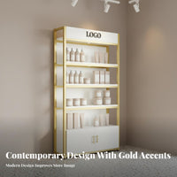 Cosmetic Display Cabinet Large Capacity Beauty Product Display Rack Thickened Panels Salon Storage Cabinet for Boutique Owners, Barbershop