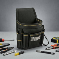 Waist Tool Pouch with Belt Heavy-Duty Tool Belt Pouch Open-Top for Construction
