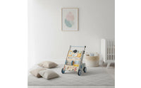 Multi-Activity Shopping Trolley Stroller Bead Maze Wooden Baby Stroller Xylophone for Toddlers, Babies, Playroom