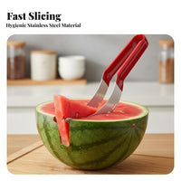 Watermelon Slicing Tool Tool Versatile Stainless Steel Watermelon Easy to Use Stainless Steel Melon Corer for Parties, Picnics, Summer Gatherings