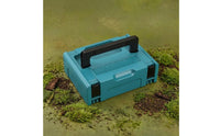 Turquoise Blue Plastic Toolbox Slimline Handheld Toolbox Rectangular Protective Equipment Case Black Handle