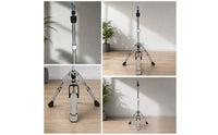 Long-Lasting Hi-Hat Stand with Pedal Stable Hi-Hat Stand with Double-Braced Legs Responsive Drum Hardware High Stability for Drummers, Stage, Rehearsal Studios