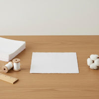 100 Pieces Precut White Squares Uniform Size 5-Inch Textile Squares Soft 5 Inch Textile Square for Sewing, Crafting