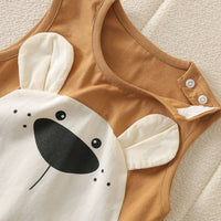 Cartoon Bear Baby Romper Korean Design Baby Romper with 3D Ears Snap Crotch
