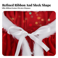 Plush snow-colored edging Santadesign Cape velvetyy-texturedLike Texture Long Red Holiday Mantle Full Length Design Christmas Costume Attached Hood for Adults, Party Goers, Teenagers, TH&M-inspireded Photoshoots, Cosplay gathering, Stage Performance