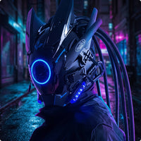 Cosplay Helmet Faceplate with LED | Light-up, edgy Helmet faceplate, for Halloween