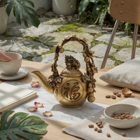 Teapot Ornament Traditional Chinese Sculpture Retro for Tea Room, Office Desk