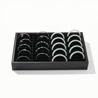 Jewelry Display Tray Wood-Grain Bracelet Organizer Rectangular for Vanity