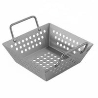 Stainless Steel Frying Basket Thickened Material Square French Fry Holder Rustproof Square Serving Basket for Chefs