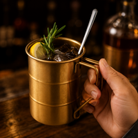 Stainless Steel Beer Mug Tumbler Thermos Vacuum Insulated Vintage Style For Home