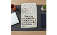 Button Calendar Colorful Buttons Handmade Textile Calendar Decorative House Decoration for Classroom