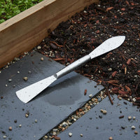 Multifunctional Double-Headed Garden Shovel Thickened Blade Stainless Steel Garden Trowel Full Tang Construction Double-Ended-End Planting Tool for Weeding, Potting