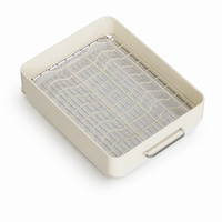 Large Capacity Dish Drainer, Under Sink Organizer, Sliding Drawer, No Installation, Minimalist Rectangular Design