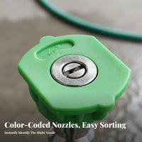 Stainless Steel 1/4 Inch Pressure Washer Nozzle Rustproof Pressure Washer Nozzle Tip for Car Owners