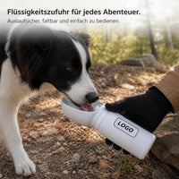 Portable Pet Water Bottle with Foldable Silicone Bowl for Outdoor Travel