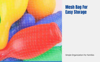 Large Kids Bowling Toy Set, Indoor Ball Game, Colorful PE, Family Interactive, Mesh Bag Storage