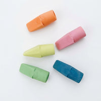 3D Bullet Shaped Pencil Cap Erasers for Children, Colorful Eraser Toppers for Students Homework, Multicolor Office Stationery