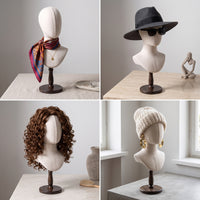 Mannequin Head Display Stand for Scarves, Hats, Wigs, and Jewelry
