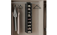 10-Layer Hanging Storage Bag Nonwoven Material Hat Hanging Organizer Space-Saving Vertical Closet Organizer for Wardrobe
