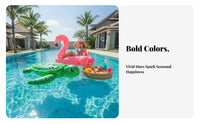 Thickened Material Unicorn Pool Inflatable Instagrammable Creature Shaped Pool Inflatable Fun Shapes Giant Inflatable Floating Seat Heavy Duty for Adults, Kids, Beach, Summer Vacation, Lake