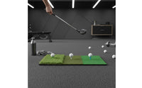 Triple-Surface Golf Practice Mat Portable Tri-Turf Golf Practice Mat Sports Training Equipment for Beginners, Backyard, Office