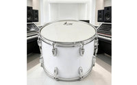 Silver Hardware White Marching Drum Drumsticks Included Metal Marching Drum