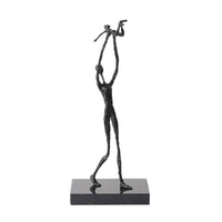Abstract Sculpture with Marble Base Modern Abstract Human Figure Sculpture Textured Statue with Marble Base for Art Collectors, Living Room