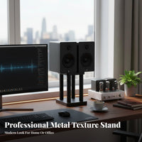 Shock Absorption Desktop Speaker Stand Vibration Isolation High-Fidelity Speaker Rack Heavy Duty Studio Monitor Riser Enhanced Stability for Audiophiles, Music Producers, Home Theater