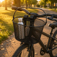 Reinforced Rim Children's Bike Basket Painted Finish Kids Cycle Basket