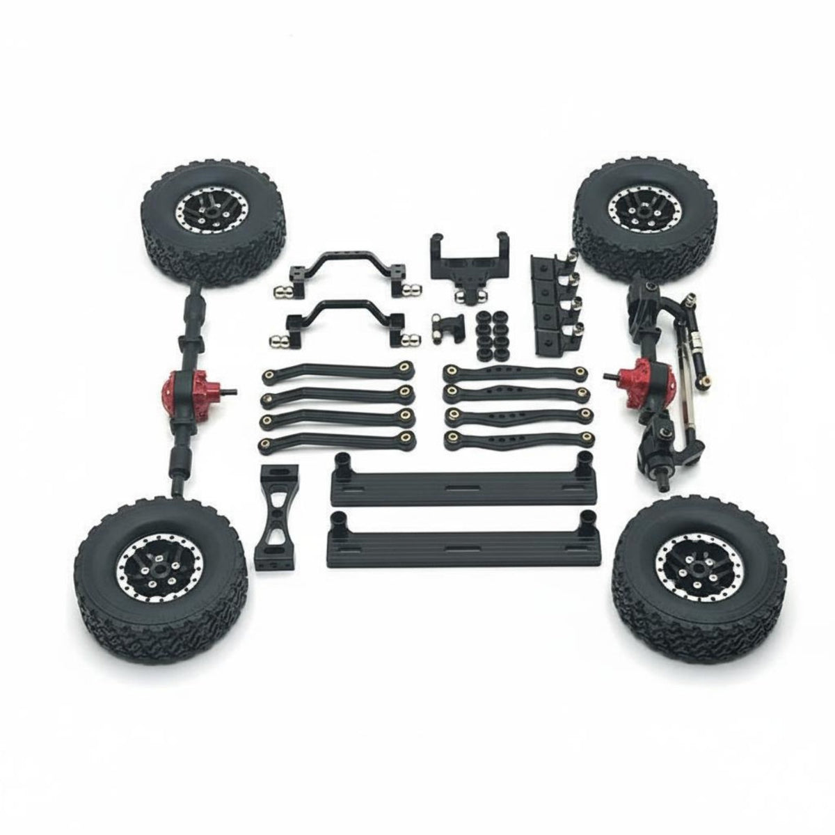 Model Vehicle RC Truck Modification Parts Precision Design 1/16 Scale Truck Upgrade Set Lightweight Metal Steering Linkage Kit for Rough Terrain
