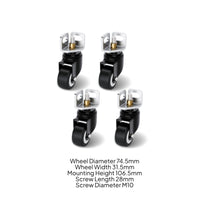 4 Pieces Angle-Angle-Steel Wheel Bracket Easy to Install L-Bracket Casters Heavy Duty Caster Wheel for Garage